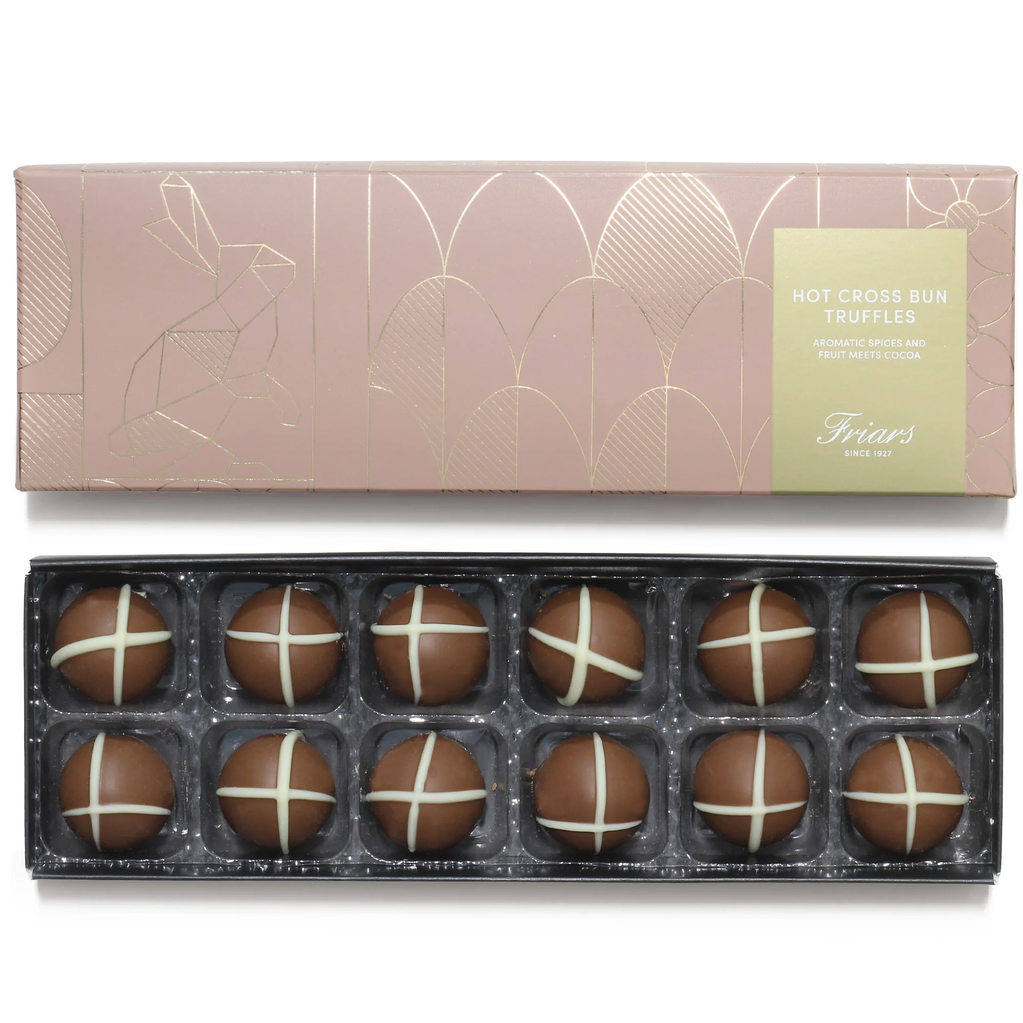 HOT CROSS BUN CHOCOLATE TRUFFLES