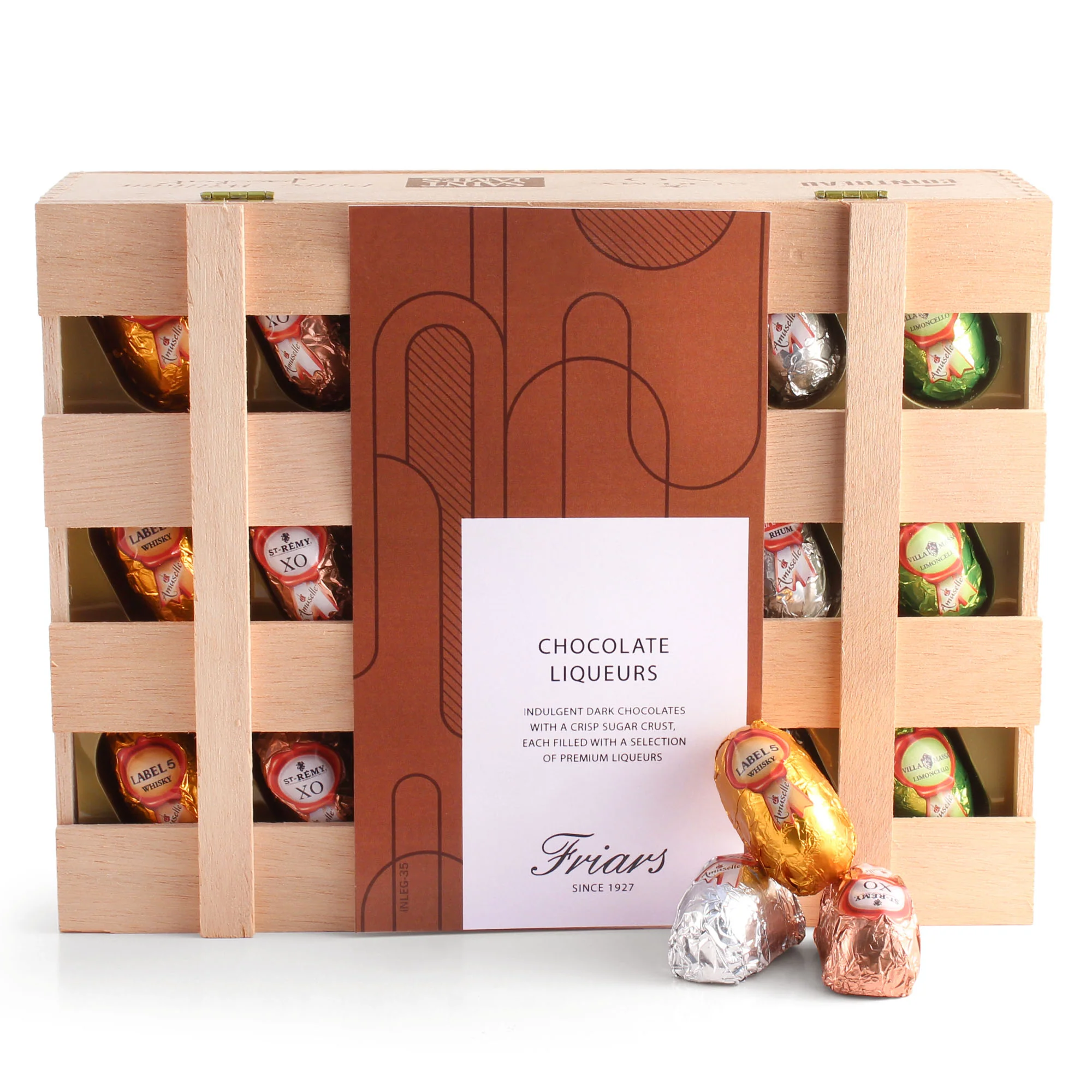 FRIARS ASSORTED CHOCOLATE LIQUEURS CRATE