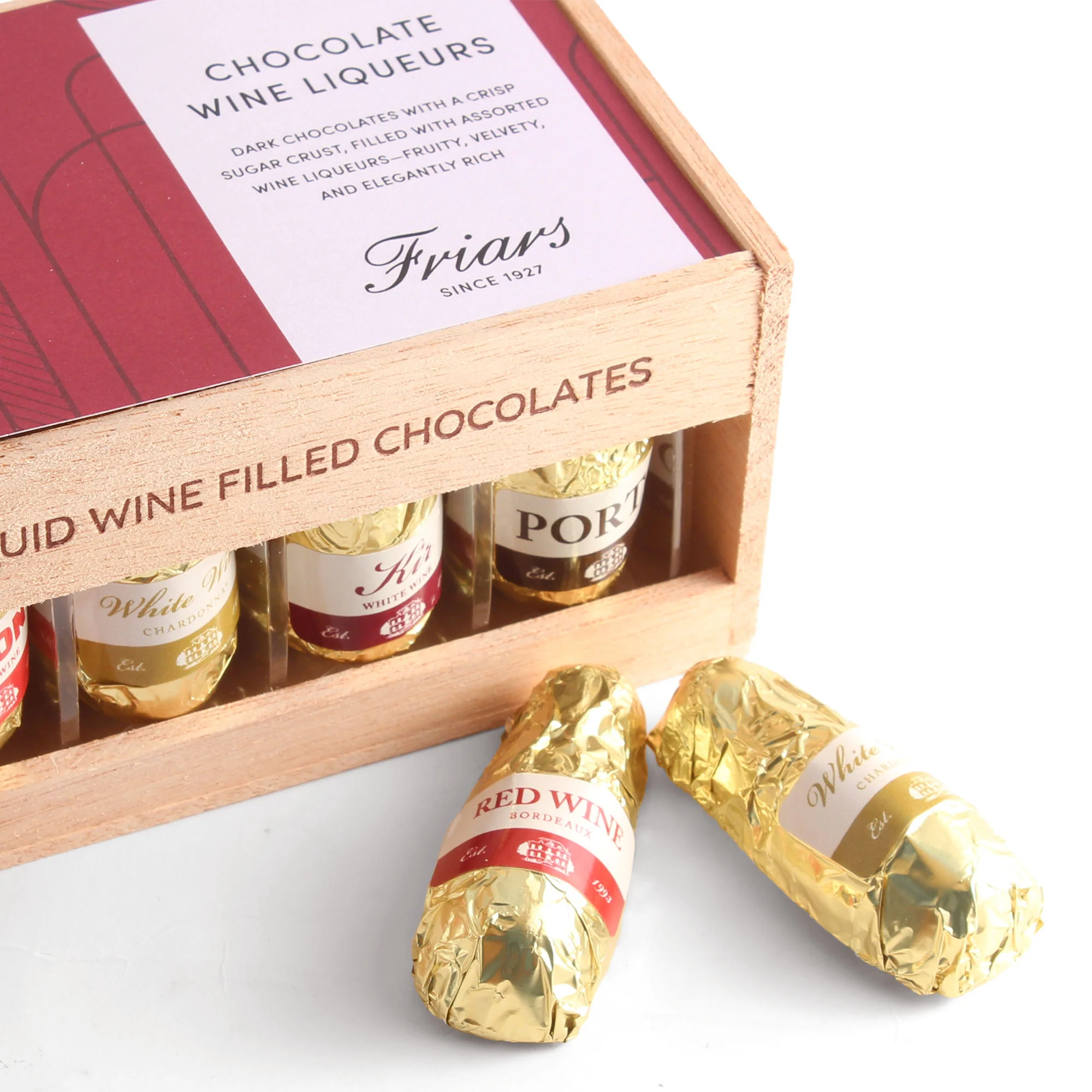 FRIARS WINE LIQUEUR CHOCOLATES CRATE - Image 2