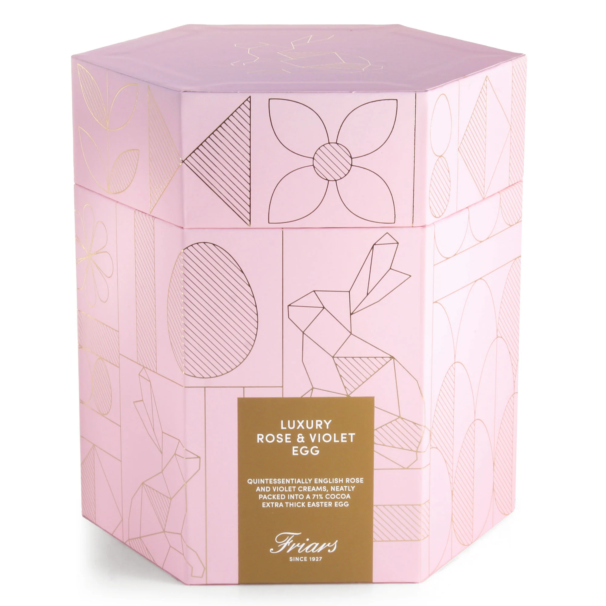 LUXURY ROSE & VIOLET CHOCOLATE EASTER EGG - Image 2