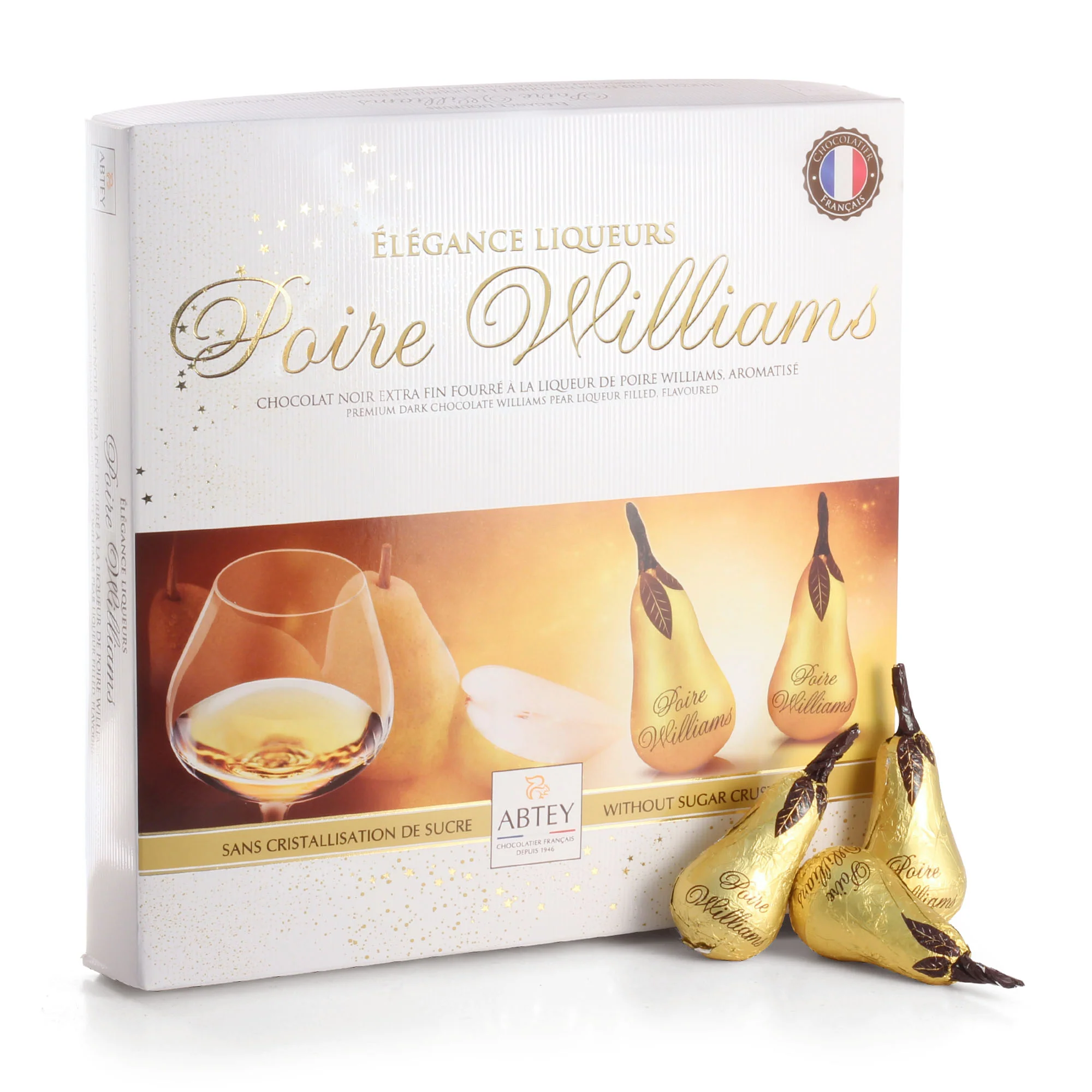 ABTEY POIRE WILLIAM LIQUEUR CHOCOLATE BOX | 220G