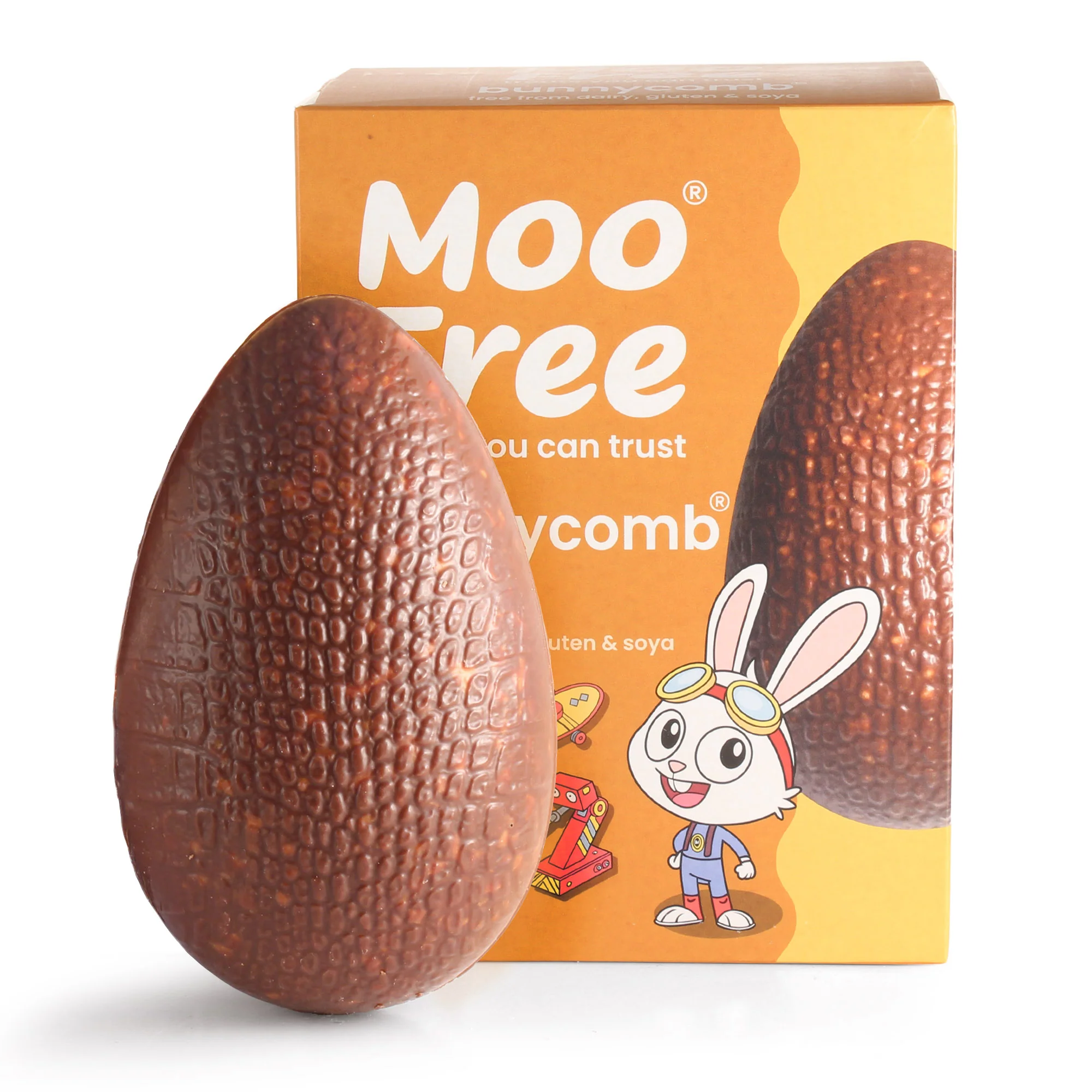 MOO FREE VEGAN CHOCOLATE HONEYCOMB EASTER EGG