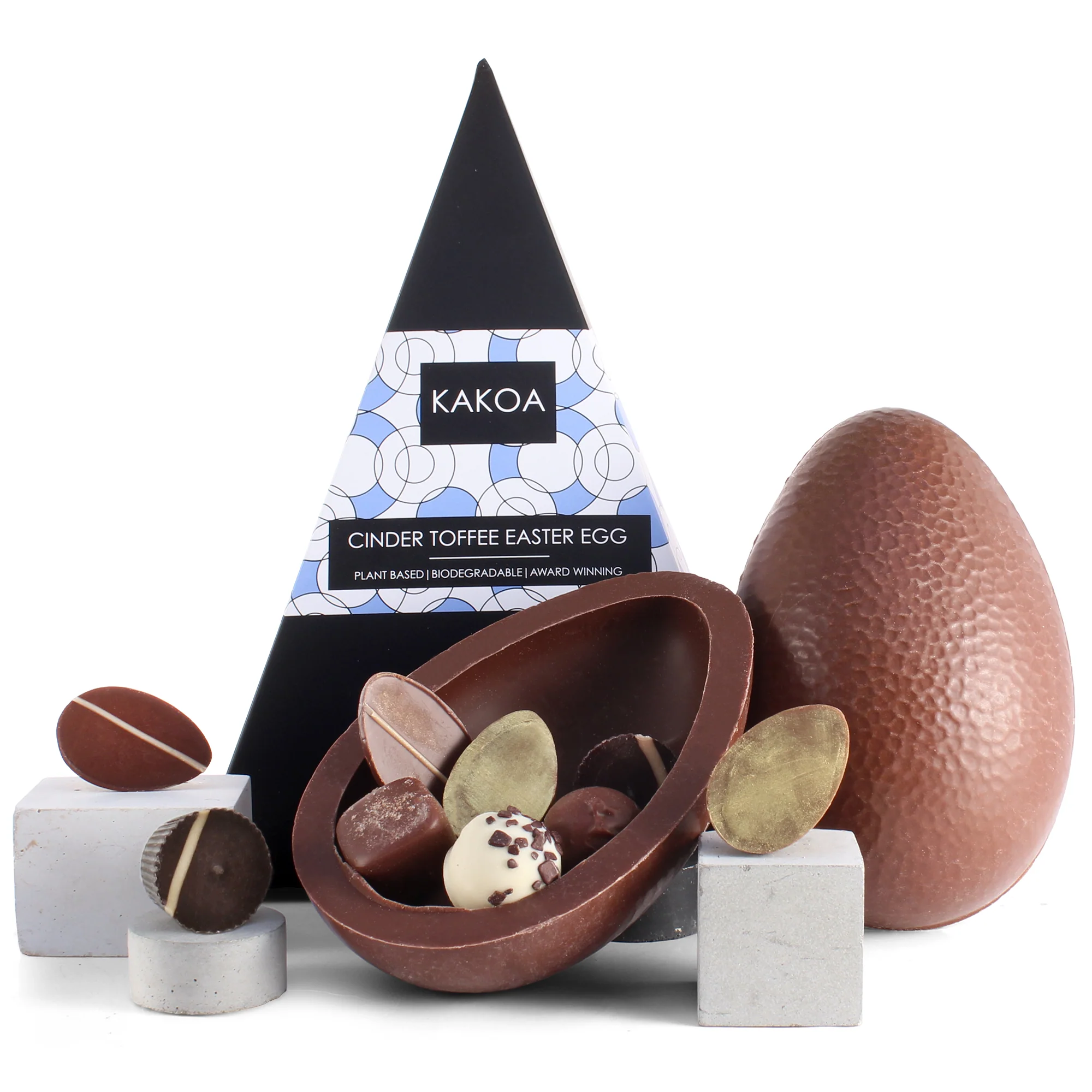 KAKAO ICONIC VEGAN CHOCOLATE CINDER TOFFEE EASTER EGG